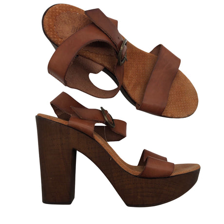 Unisex Bunker - Heeled sandals, size 40 - Brown ()