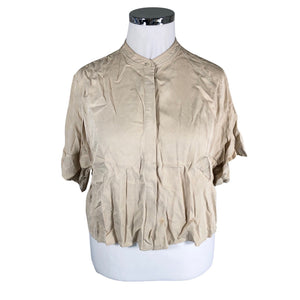 Unisex Filippa K. - Short-sleeved blouse, size 42 - Beige (1)