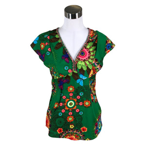 Unisex Desigual - Short-sleeved blouse, size 36 - Green (1)