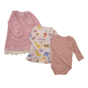 Unisex Lindex - Tricot dress, size 68 - 74 - Light pink (1)