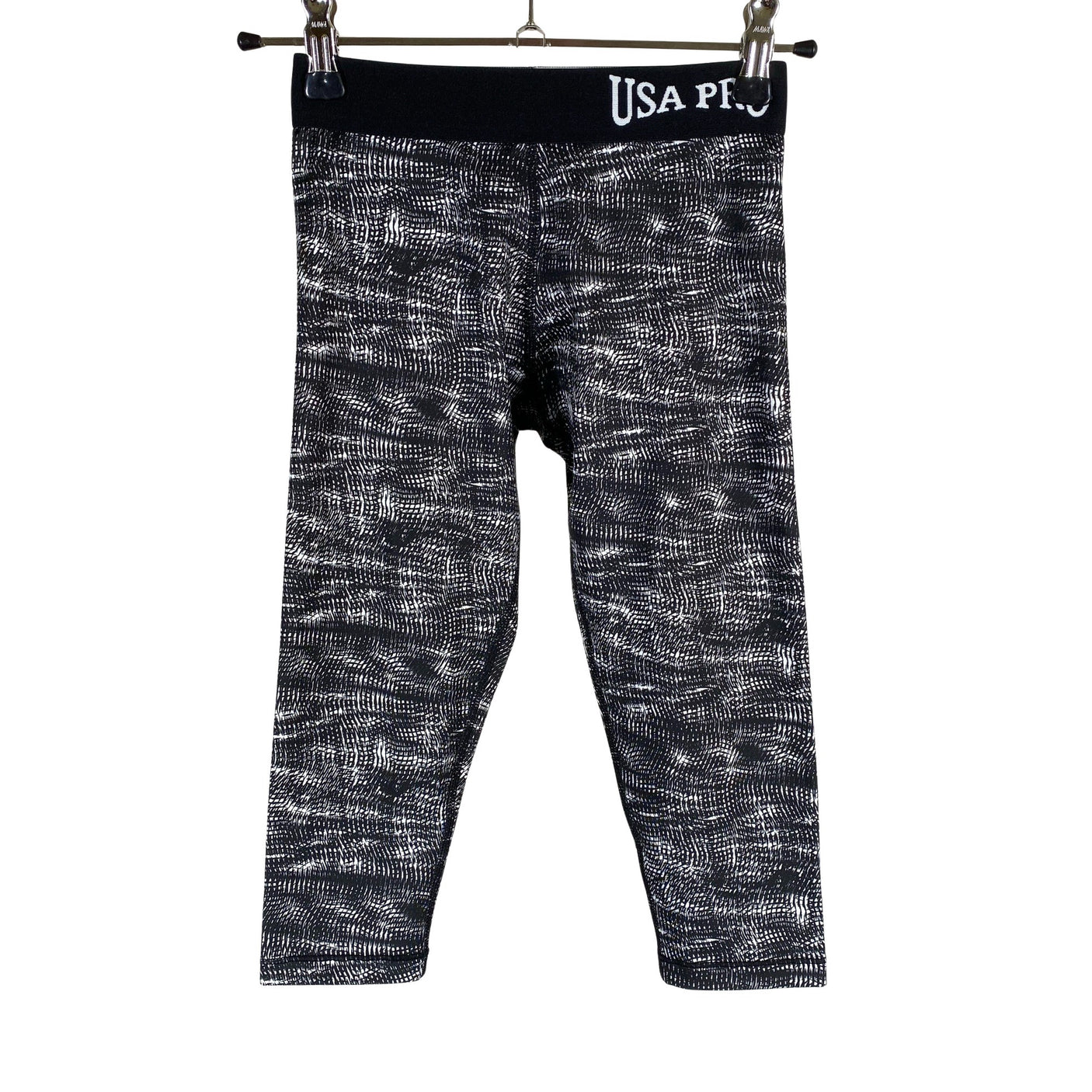 Unisex USA Pro - Sports capri pants, size 122 - 128 - Black (1)
