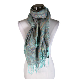 Unisex Pashmina - Scarf, size Midi - Light blue (1)
