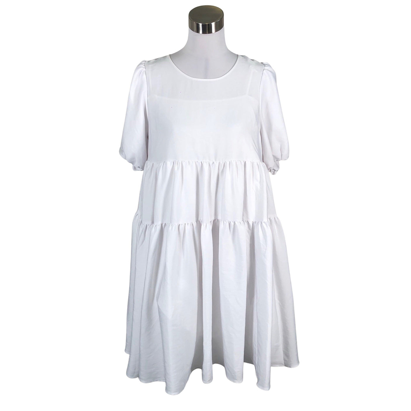 Unisex COS - Schiffon dress, size 40 - White (1)