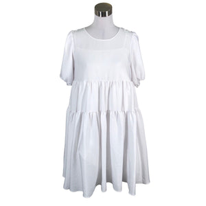 Unisex COS - Schiffon dress, size 40 - White (1)
