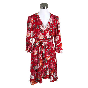 Unisex Guess - Schiffon dress, size 40 - Red (1)