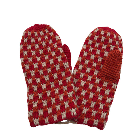 Unisex Handmade - Mittens, size 8 - 12 vuotta - Red ()