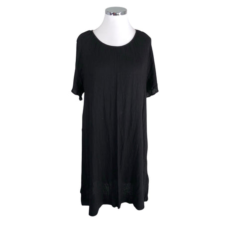 Unisex Zizzi - Schiffon dress, size 46 - Black ()