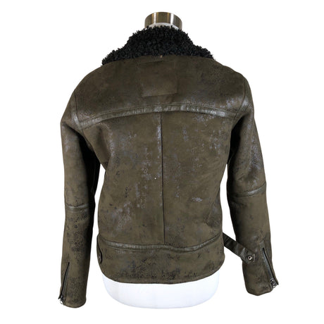 Unisex Pepe Jeans - Leather jacket, size 36 - Green (2)