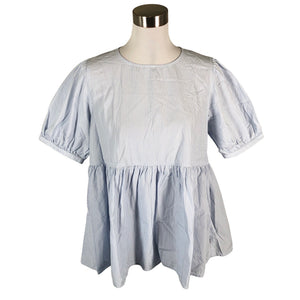 Unisex Lexington - Short-sleeved blouse, size 40 - Light blue (1)