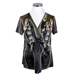 Unisex Voglia - Short-sleeved blouse, size 42 - Brown (1)