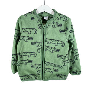Unisex Lindex - Fleece jacket, size 104 - 110 - Green (1)