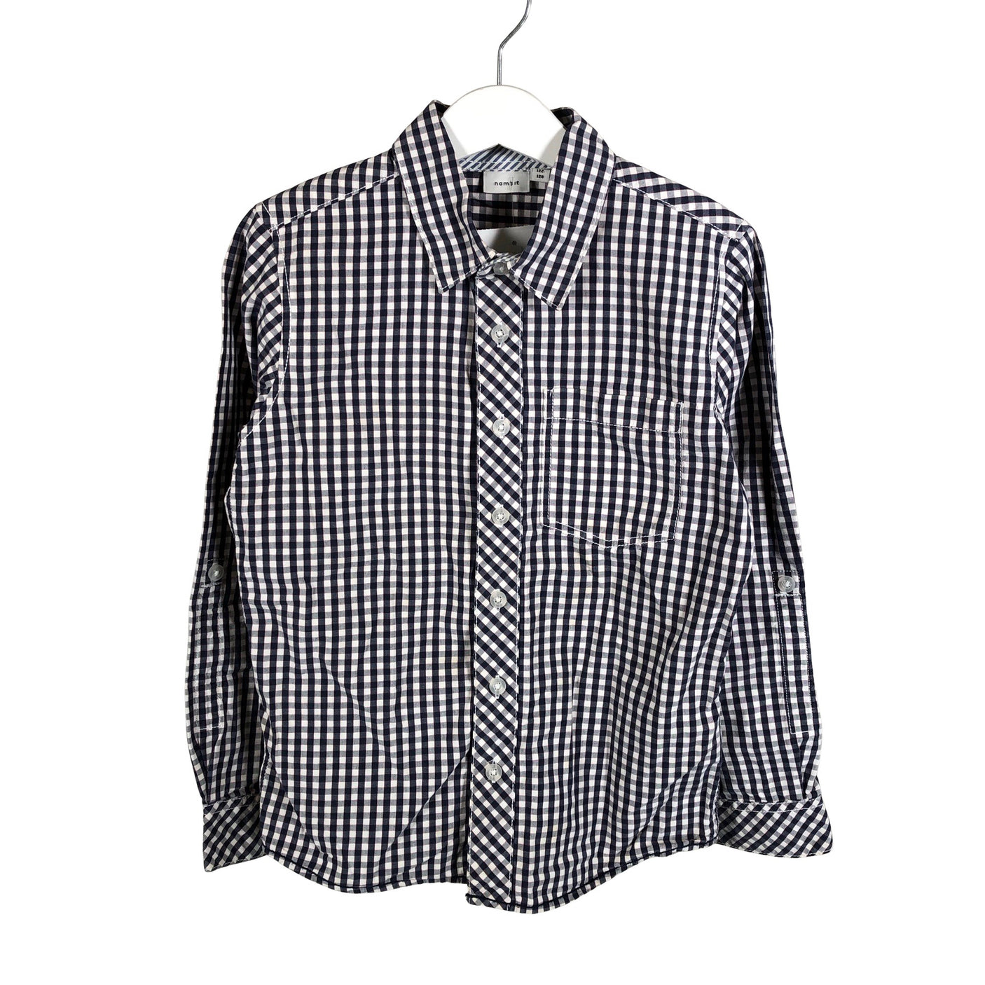Unisex Name It - Collared shirt, size 122 - 128 - Blue (1)