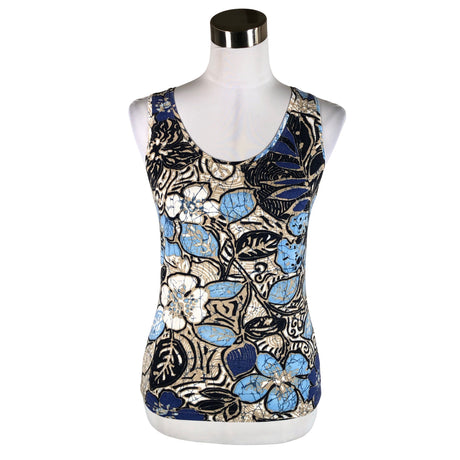 Unisex Monica Braghini - Tricot tank top, size 36 - Blue ()