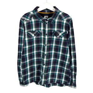 Unisex Polarn O. Pyret - Flannel shirt, size 146 - 152 - Blue (1)