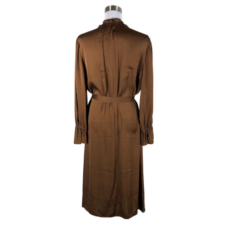 Unisex Sand - Schiffon dress, size 38 - Brown (2)