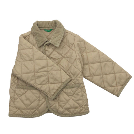Unisex Benetton - Quilted jacket, size 68 - 74 - Beige ()