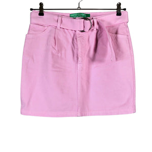 Unisex Benetton - Denim skirt, size 38 - Light pink (1)