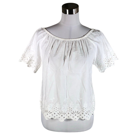 Unisex Benetton - Short-sleeved blouse, size 34 - White ()