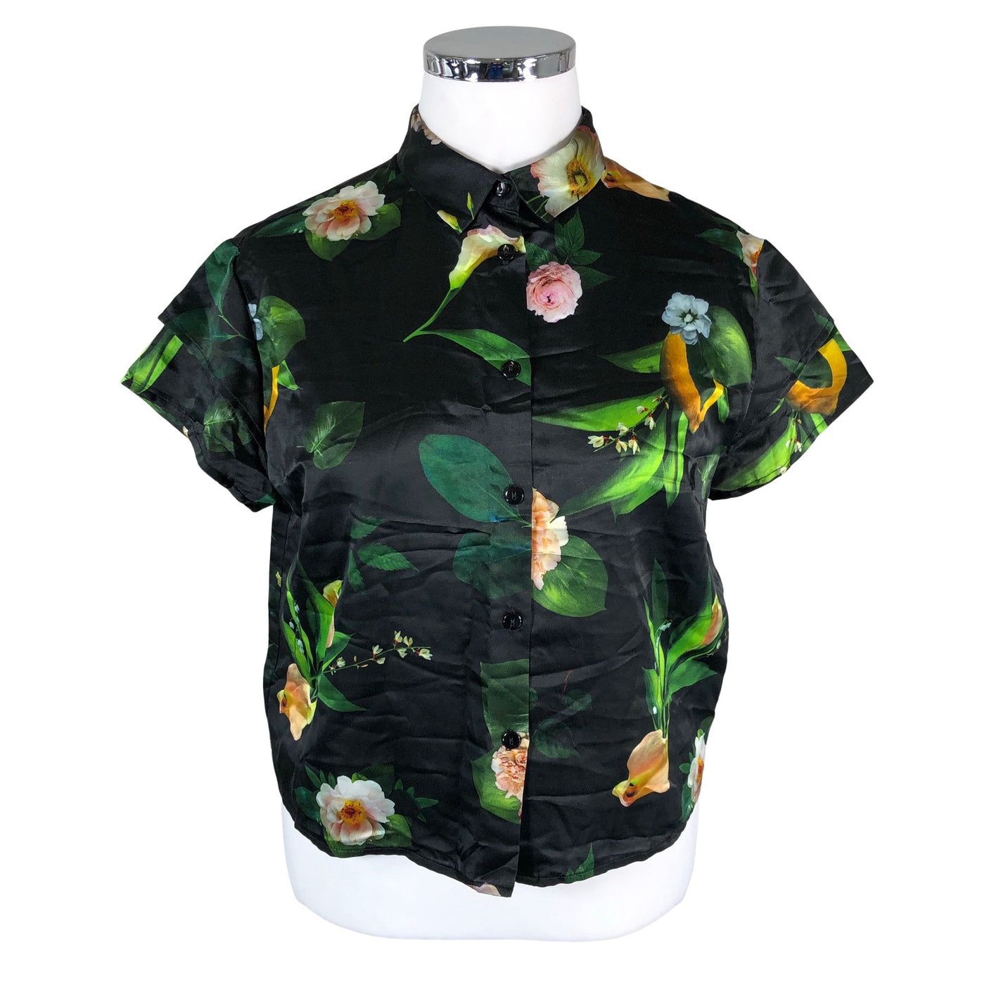 Unisex Uhana Design - Short-sleeved blouse, size 42 - Black (1)