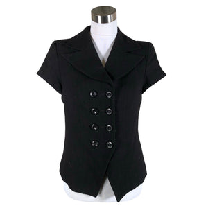 Unisex Muotikuu - Short-sleeved blouse, size 38 - Black (1)