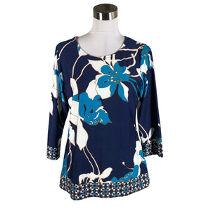 Unisex Mosaic - Tricot shirt, size 40 - Blue (1)