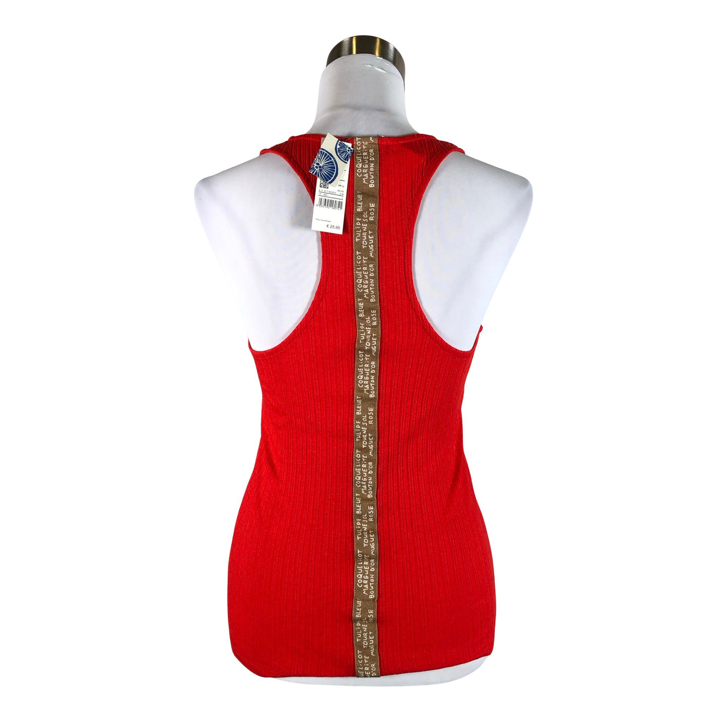 Unisex Benetton - Tricot tank top, size 40 - Red (2)