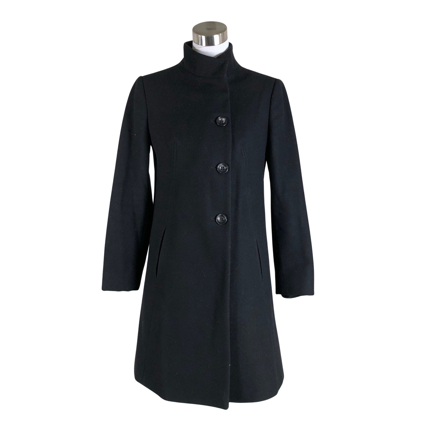 Unisex Benetton - Wool coat, size 36 - Black (1)