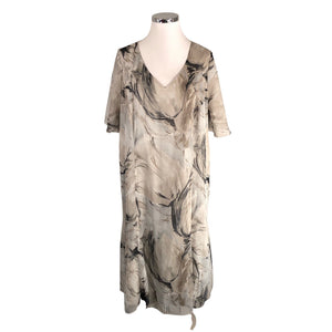 Unisex Vivante - Schiffon dress, size 48 - Gray (1)