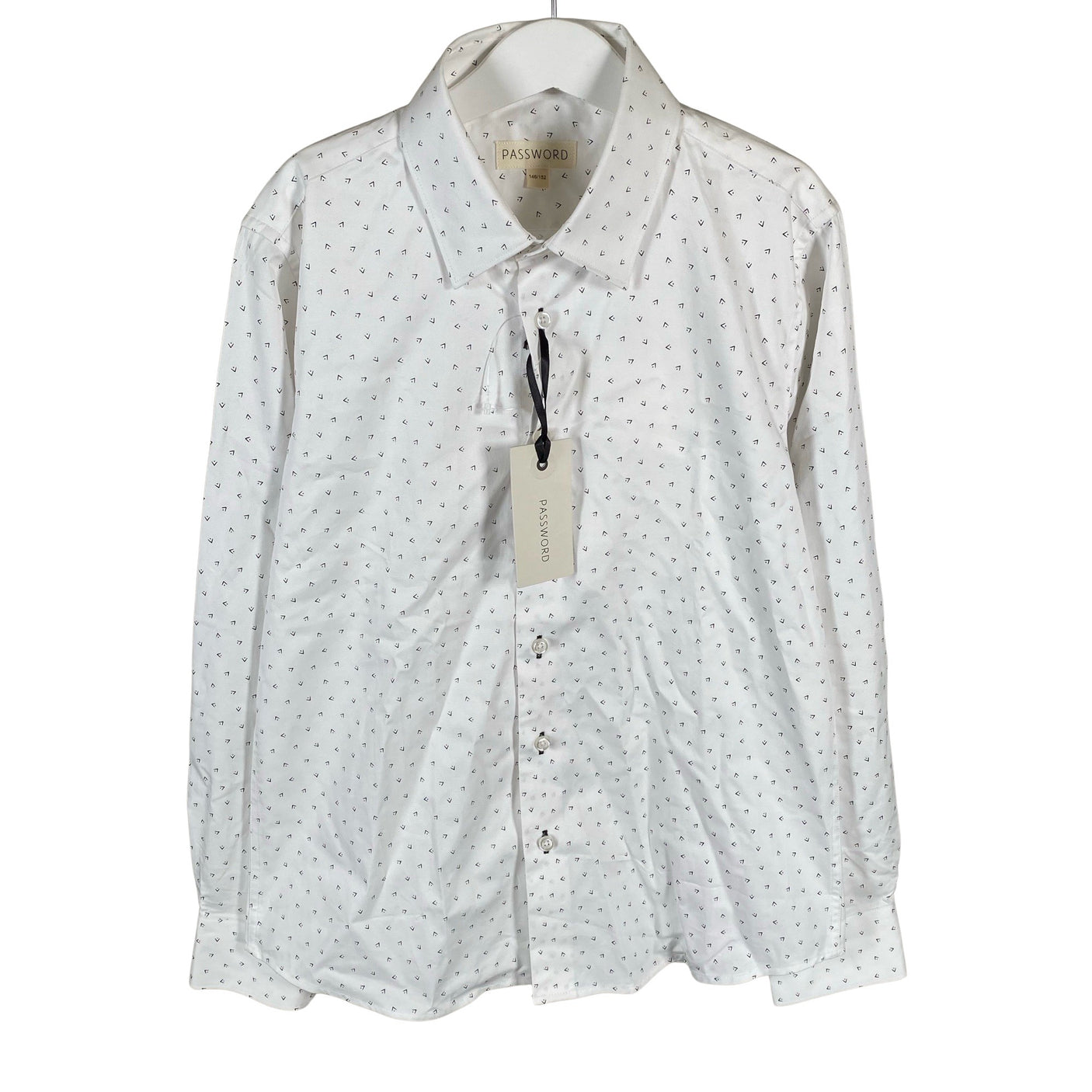 Unisex Password - Collared shirt, size 146 - 152 - White (1)