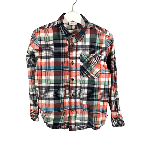 Unisex s.Oliver - Collared shirt, size 116 - 122 - Blue ()