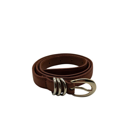 Unisex Global - Leather belt, size No size - Brown ()