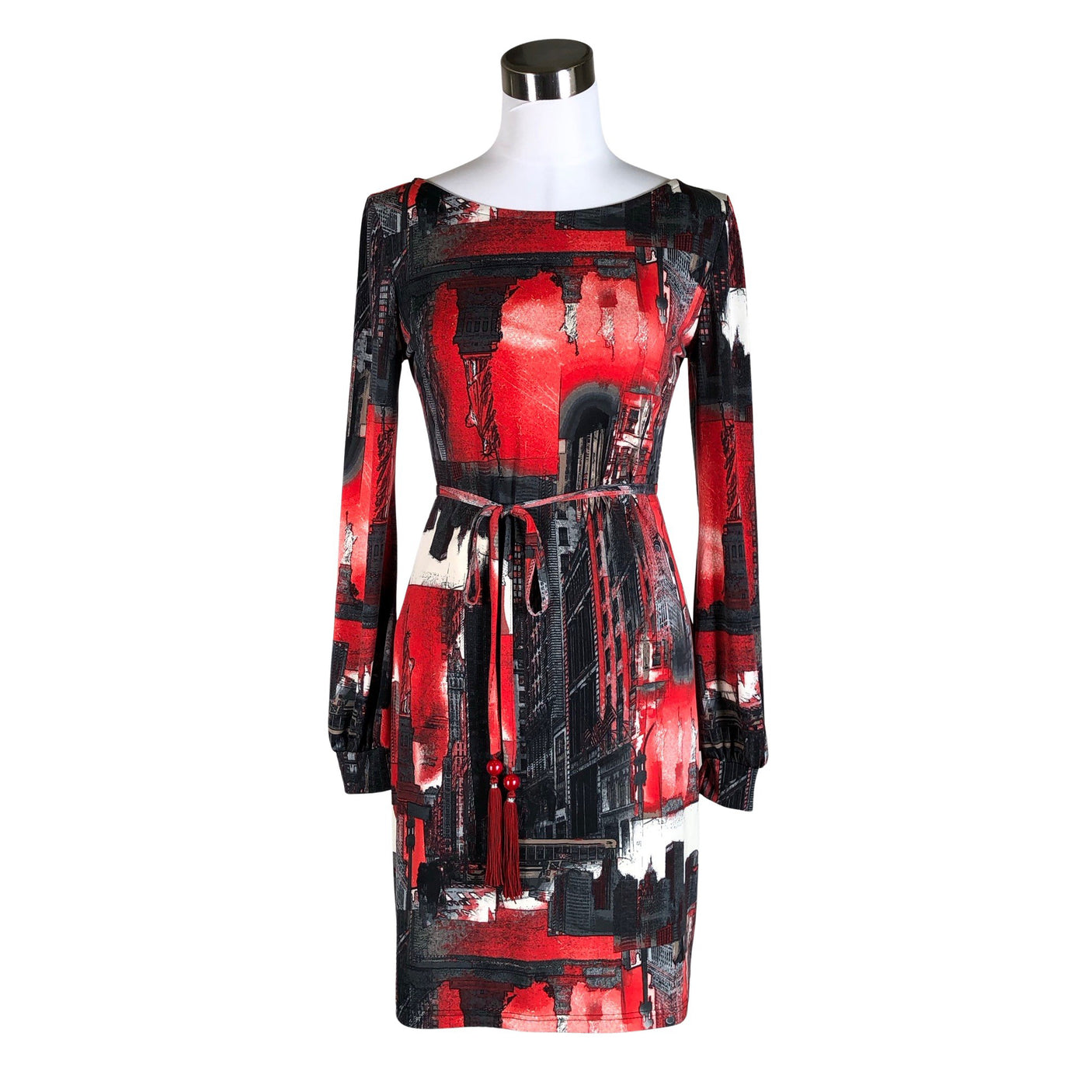 Unisex Donna Nordica - Tricot dress, size 36 - Red (1)