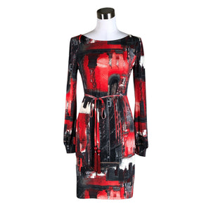 Unisex Donna Nordica - Tricot dress, size 36 - Red (1)