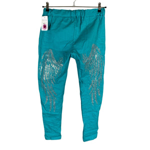 Unisex New Collection - Tricot pants, size 38 - Turquoise (2)