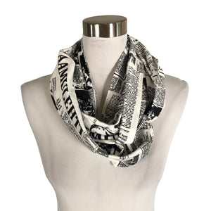 Unisex Handmade - Circle scarf, size Midi - White (1)