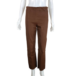 Unisex by Malene Birger - Leather pants, size 38 - Brown (1)