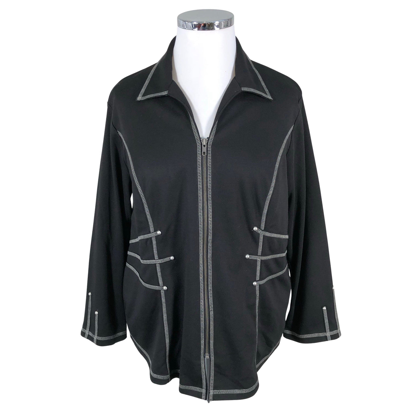 Unisex Liva - Sweat jacket, size 44 - Black (1)