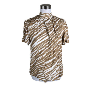 Unisex Habitual - Short-sleeved blouse, size 38 - Brown (1)