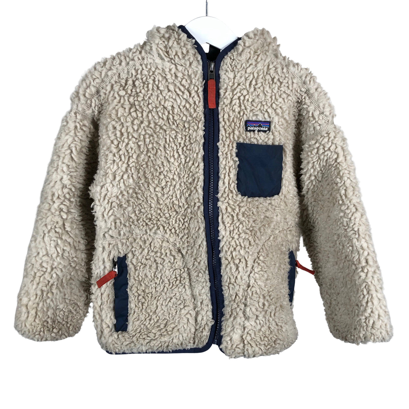 Unisex Patagonia - Faux fur coat, size 110 - 116 - Beige (1)