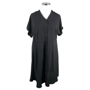 Unisex Yours - Schiffon dress, size 44 - Black (1)