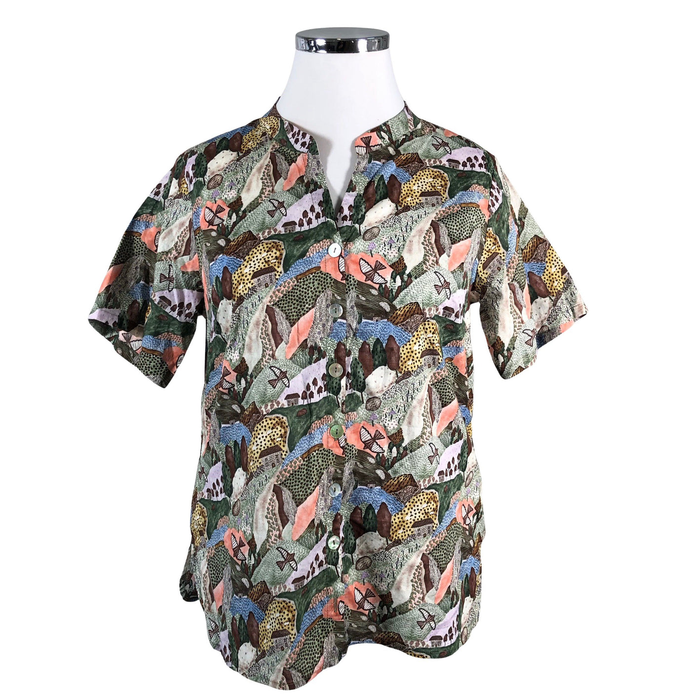 Unisex Create - Short-sleeved blouse, size 42 - Green (1)