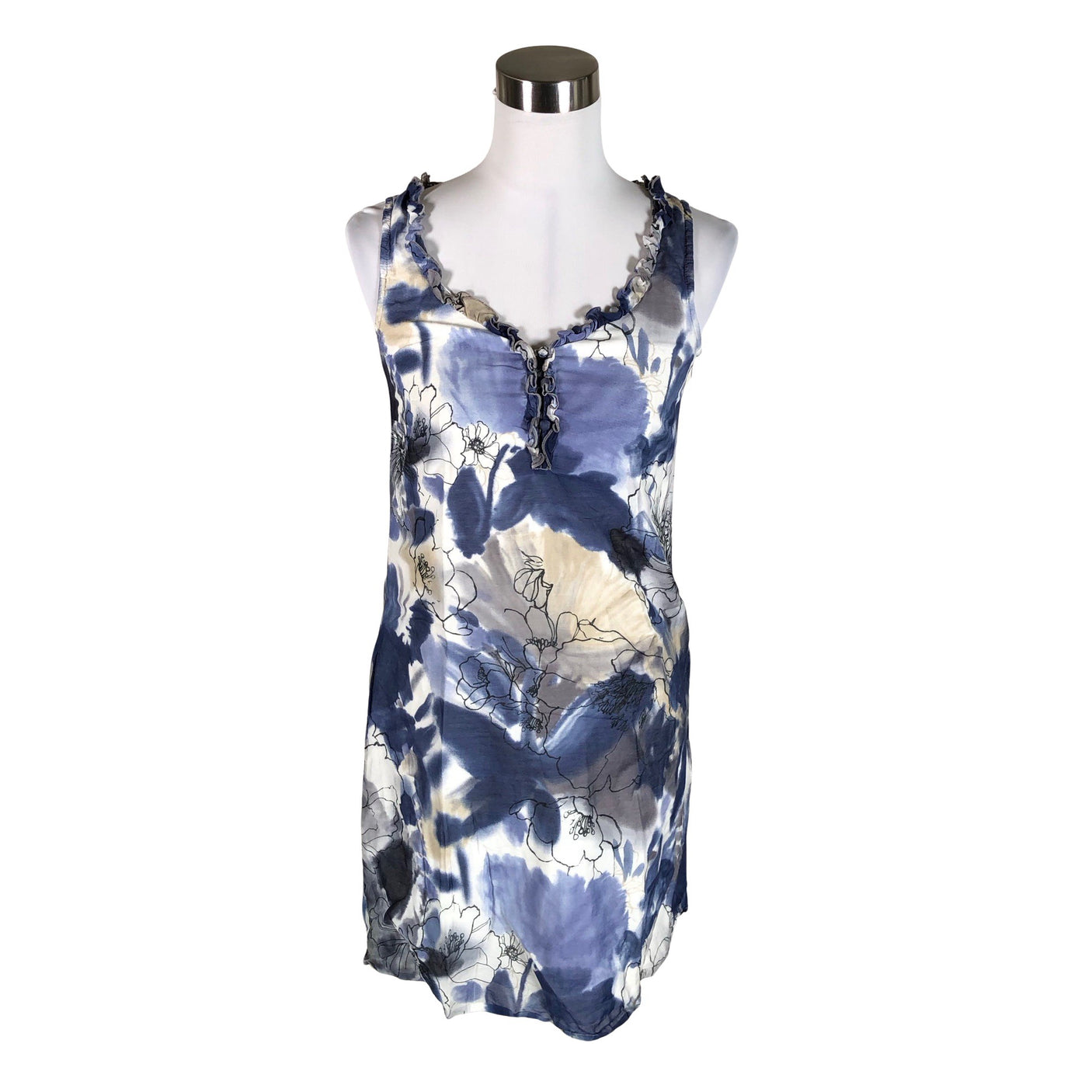 Unisex Esprit - Schiffon dress, size 34 - Blue (1)