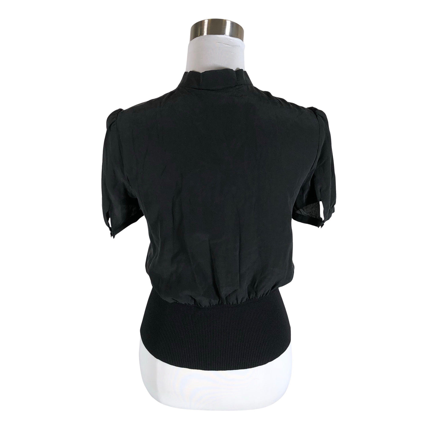 Unisex MaxMara Studio - Short-sleeved blouse, size 36 - Black (2)