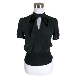 Unisex MaxMara Studio - Short-sleeved blouse, size 36 - Black (1)