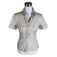 Unisex Monton - Short-sleeved blouse, size 38 - White ()