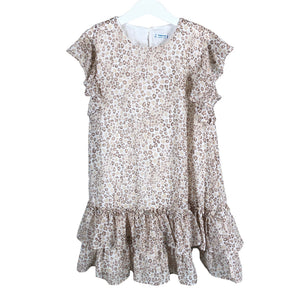 Unisex Mayoral - Schiffon dress, size 122 - 128 - Beige (1)