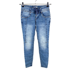 Unisex Red Button - Jeans, size 34 - Light blue (1)