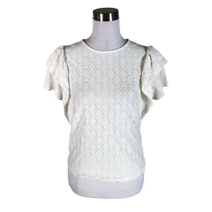 Unisex Holly & Whyte by Lindex - Short-sleeved blouse, size 38 - Natural white (1)