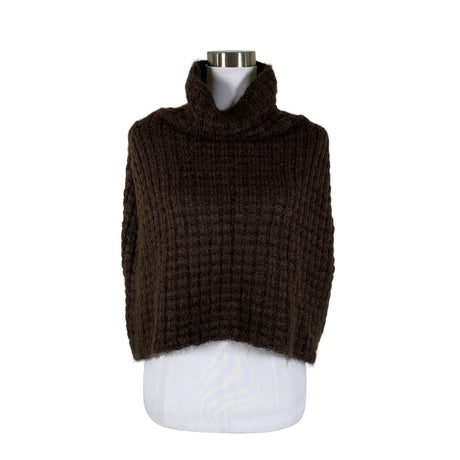 Unisex Handmade - Poncho, size 38 - Brown ()