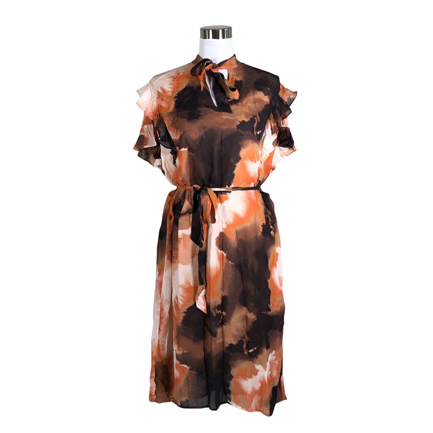 Unisex Mos Mosh - Schiffon dress, size 36 - Brown (1)